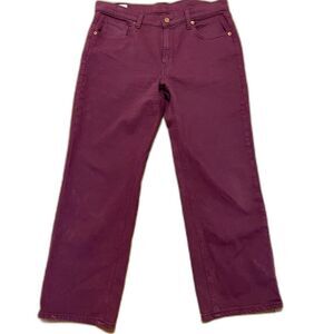 Gap 90s Loose Mid‎ Rise Jeans 8P Burgundy Straight Leg Excellent Condition